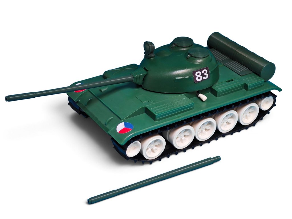 Detailní pohled na náhradní hlaveň děla pro tank ITES